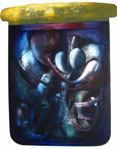 Jar with a cork top
and specimens
Oil and Acrylic
76.5 x 61 Jar with a cork top
and specimens
Oil and Acrylic
76.5 x 61